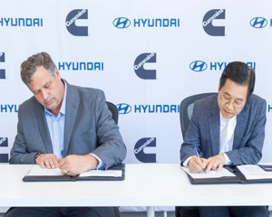 현대자동차, 수소연료전지 협력 위해 커민스와 MOU 체결